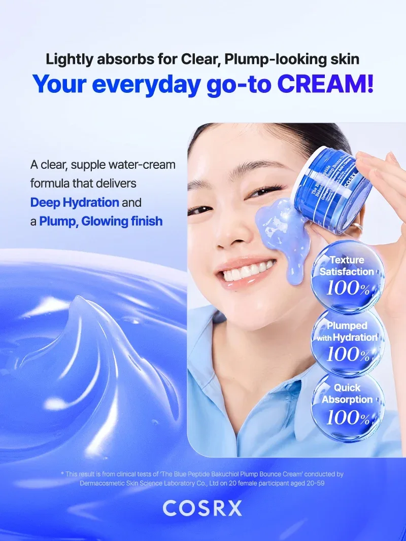 COSRX The Blue Peptide Bakuchiol Plump Bounce Cream product view