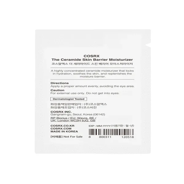 ($30+ Free Gift) COSRX The Ceramide Skin Barrier Moisturizer 1.5ml product view