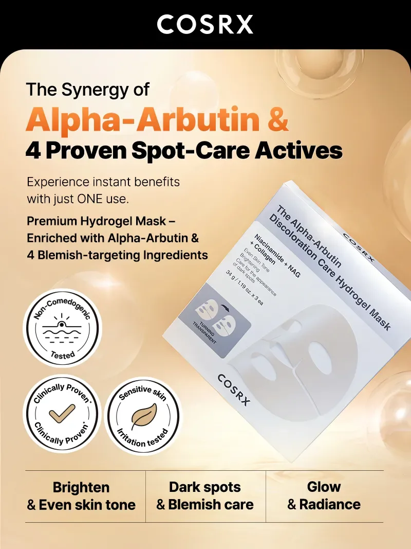 COSRX The Alpha-Arbutin Discoloration Care Hydrogel Mask product view