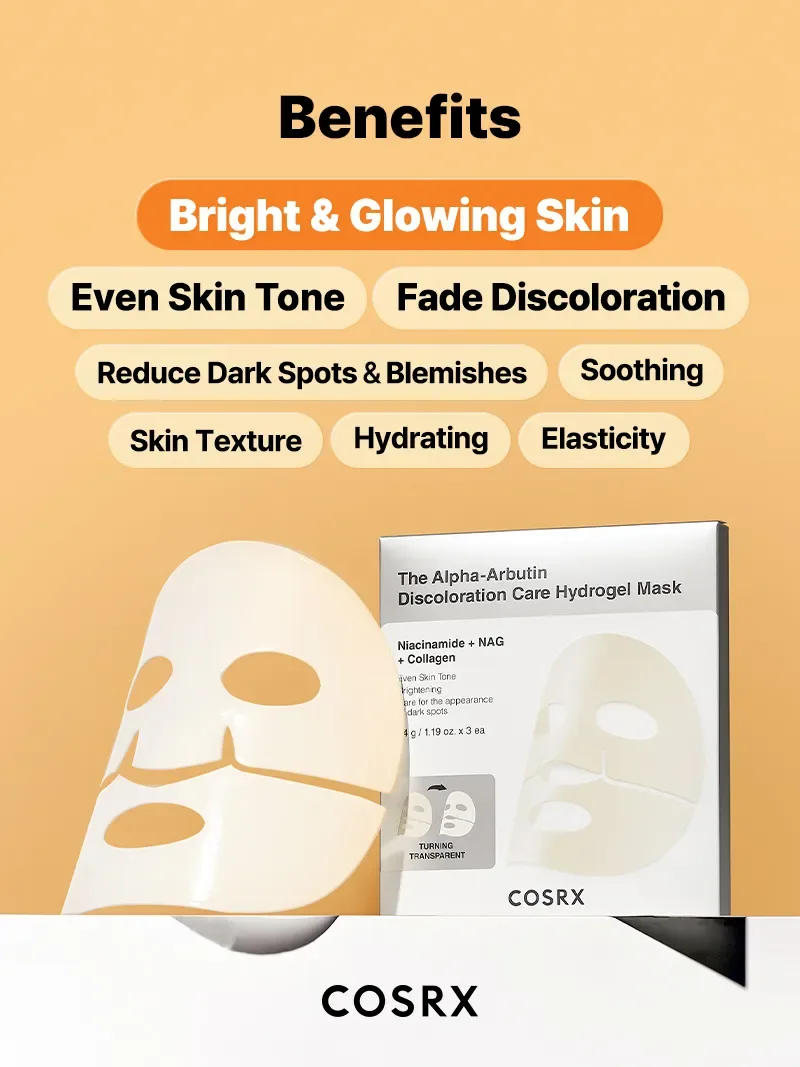 COSRX The Alpha-Arbutin Discoloration Care Hydrogel Mask product view