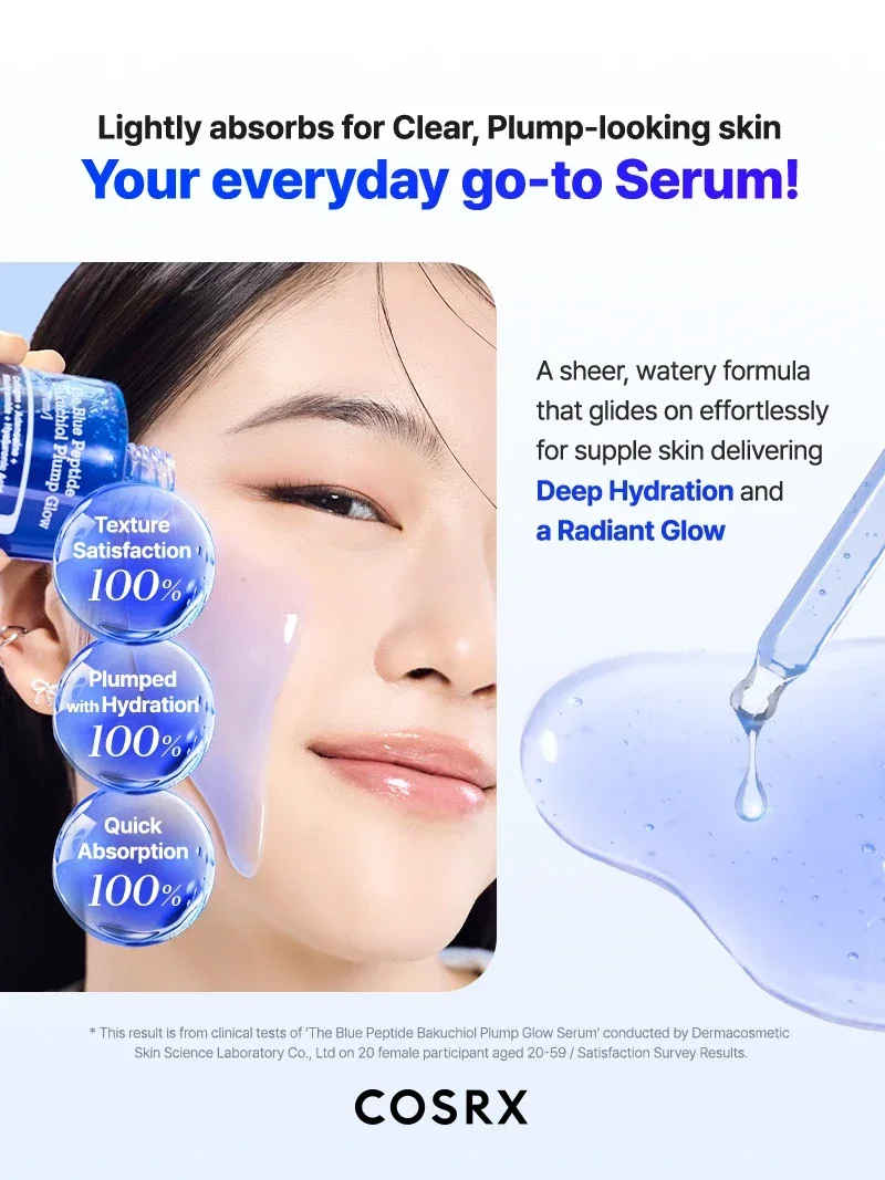 COSRX The Blue Peptide Bakuchiol Plump Glow Serum product view