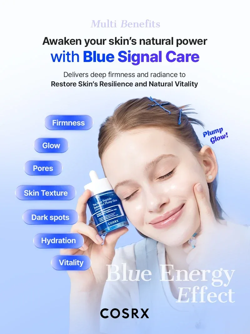 COSRX The Blue Peptide Bakuchiol Plump Glow Serum product view