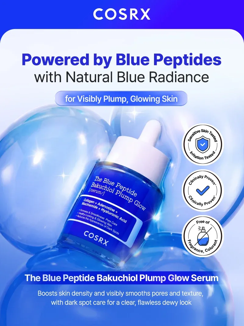 COSRX The Blue Peptide Bakuchiol Plump Glow Serum product view
