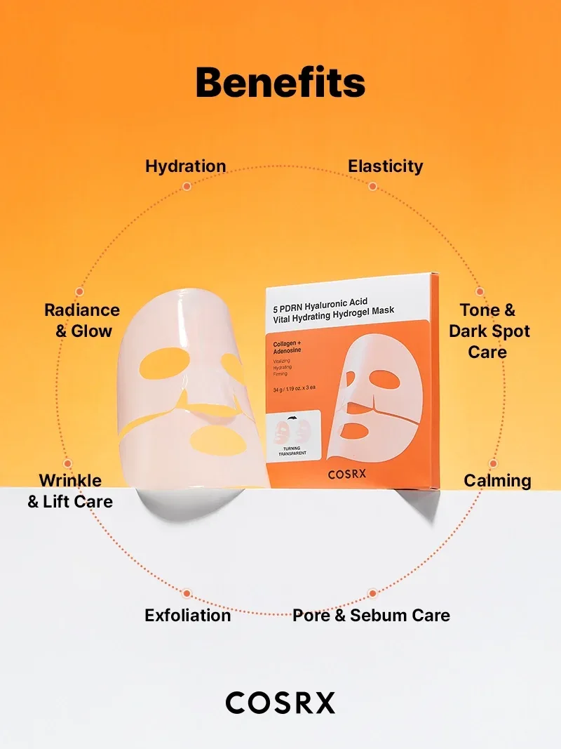 COSRX 5 PDRN Hyaluronic Acid Vital Hydrating Hydrogel Mask product view